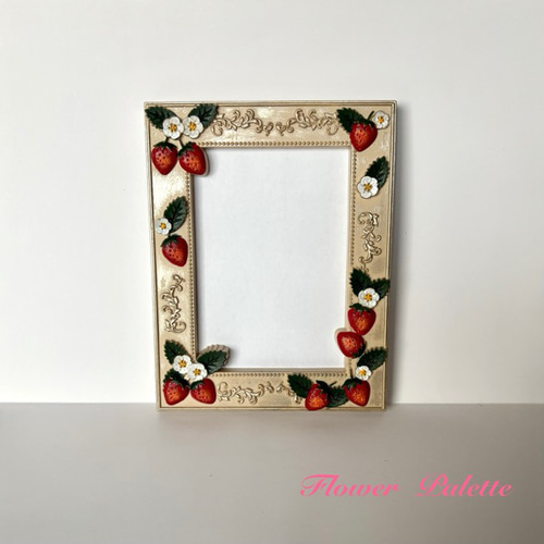 トールペイント ウェルカムプレートと花柄小物入れ フォトフレーム