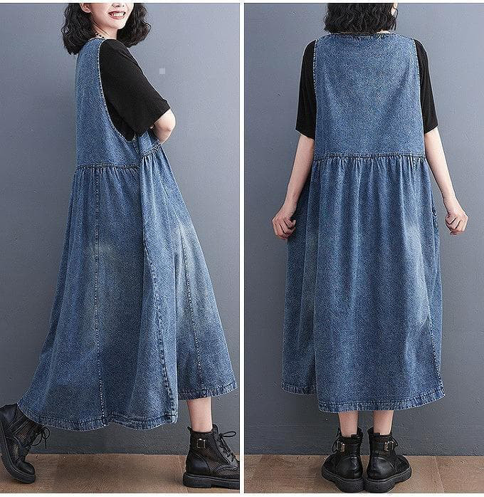 大きいサイズ レディース デニム　ワンピース　新品　サロペット　スカート