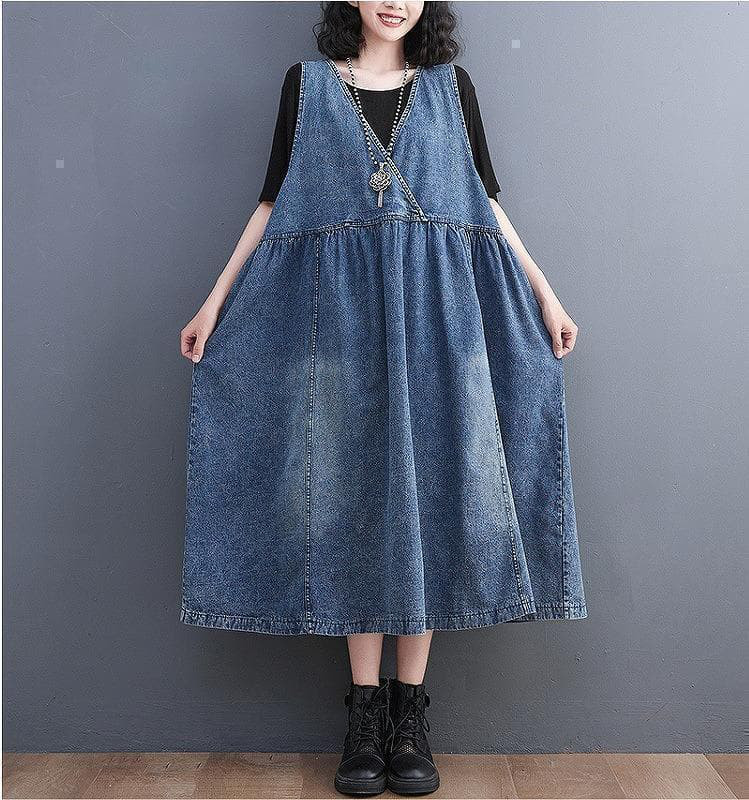 大きいサイズ レディース デニム　ワンピース　新品　サロペット　スカート