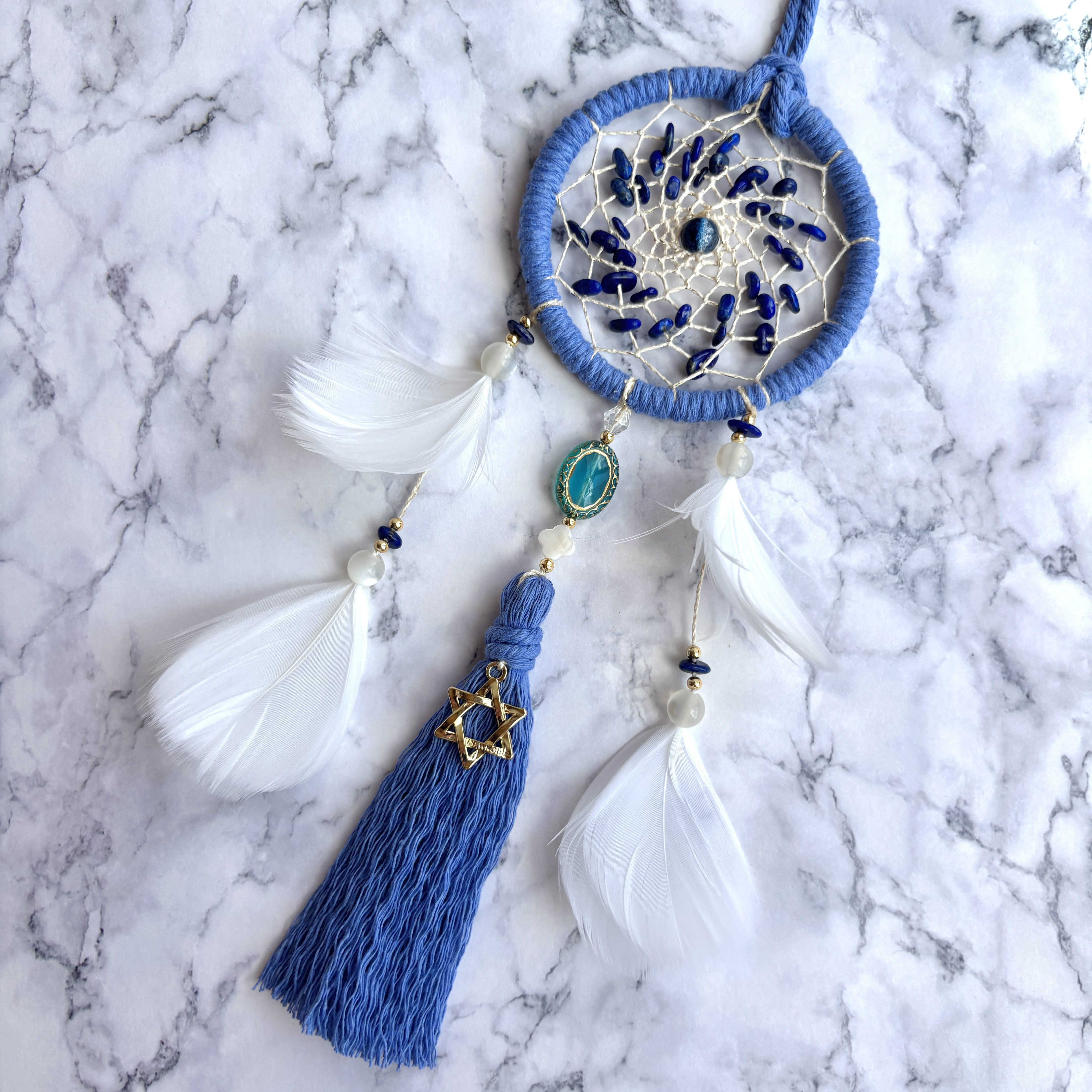 【自分軸】9月の誕生石 ディープブルー 《ラピスラズリ》 ドリームキャッチャー