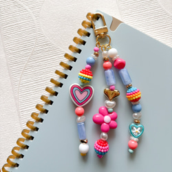 ビーズキーホルダー colorful & pop..* キーホルダー Pomily | ぽみ