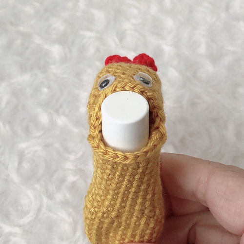 海老天エビフライあみぐるみ リップケース キーホルダー 【専用ケース