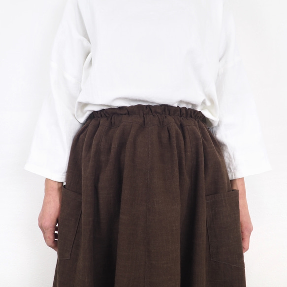 Furusuバルーンスカート（木綿 焦茶）【受注生産対応】 6枚目の画像