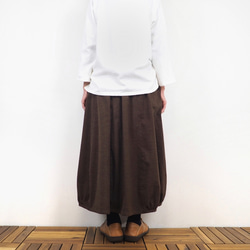 Furusuバルーンスカート（木綿 焦茶）【受注生産対応】 5枚目の画像