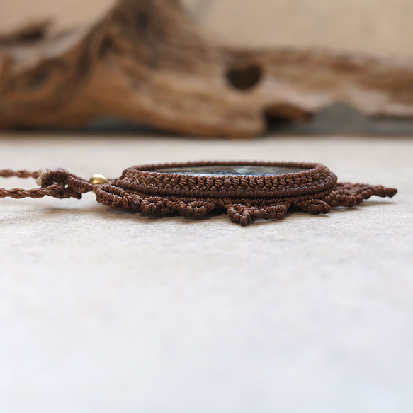 セラフィナイトマクラメネックレス｜天然石エスニックアジアンエキゾチックなアクセサリーmac443 10枚目の画像