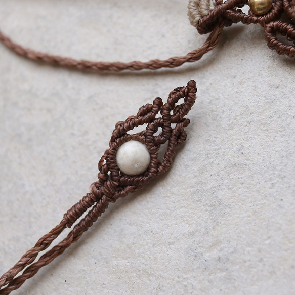 セラフィナイトマクラメネックレス｜天然石エスニックアジアンエキゾチックなアクセサリーmac443 9枚目の画像