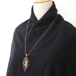 セラフィナイトマクラメネックレス｜天然石エスニックアジアンエキゾチックなアクセサリーmac443 2枚目の画像