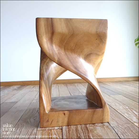 アンティーク・北欧風・木製脚付きスツール N e works アンティーク