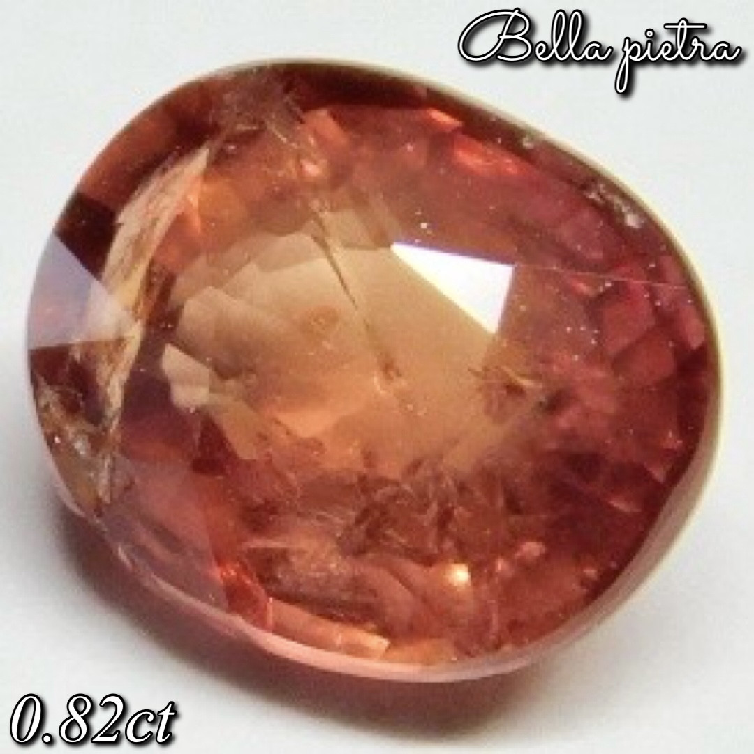 0.82ct★天然オレンジサファイア モザンビーク産 コランダム オーバル ルース 裸石 宝石 天然石 証明タグ付き 2