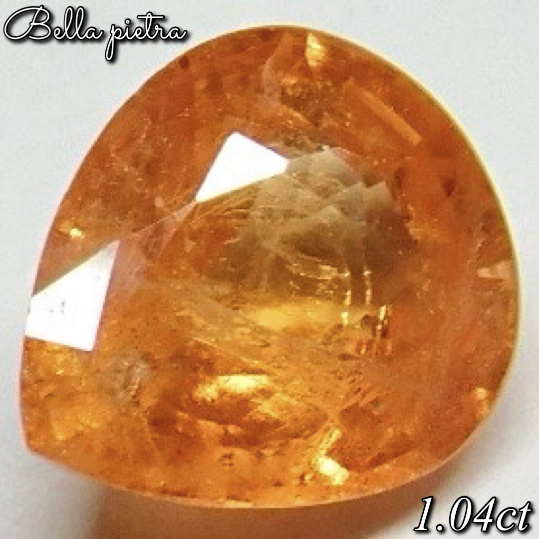 1.04ct★天然オレンジサファイア マダガスカル産 ペアシェイプカット ルース 裸石 宝石 天然石 証明タグ付き 5 9,984円