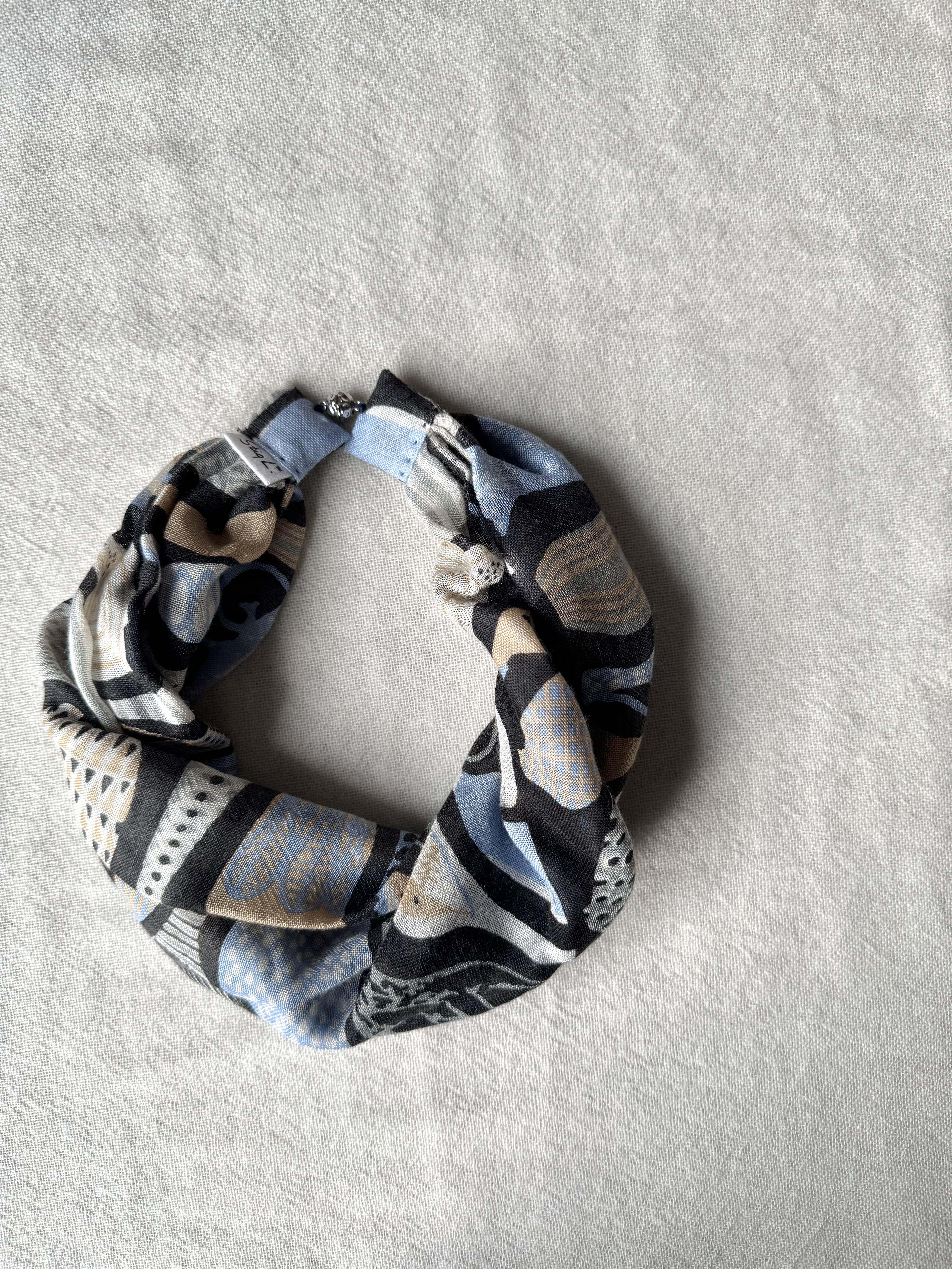 シルクカシミヤ　スティグリンドベリコラボ　楽らくスカーフLink | ポテリー　グレー