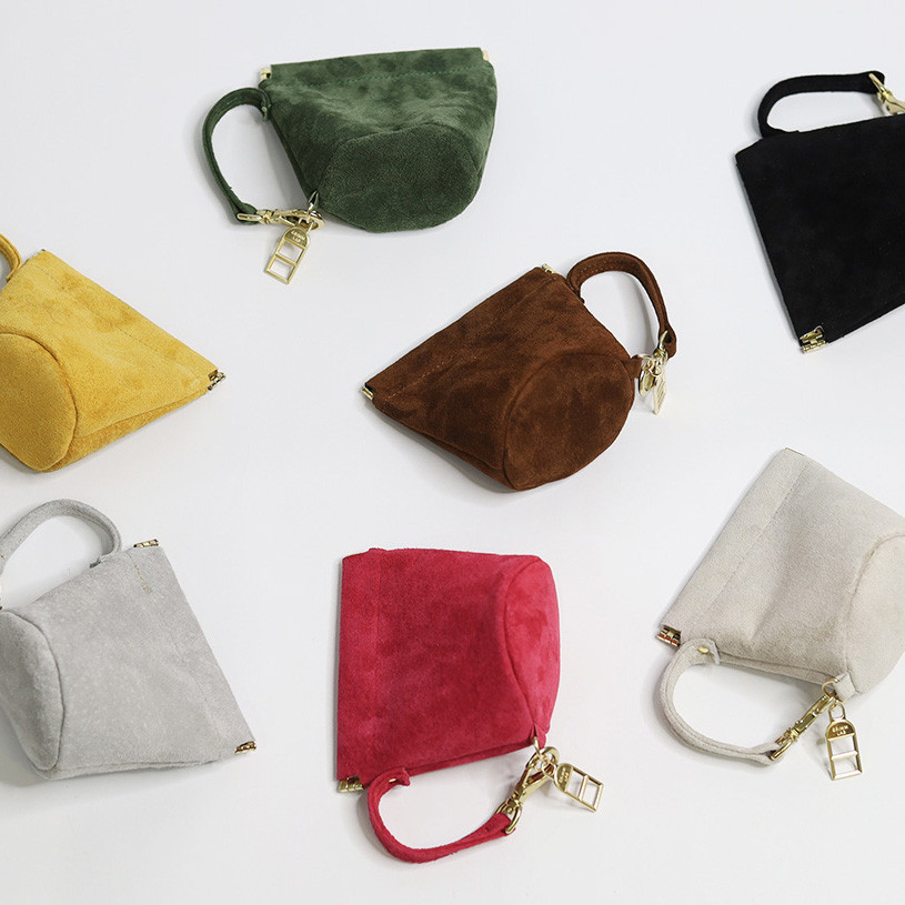 スエード カップ ポーチ レザー スエード 革 小物 コインケース ギフト gl-00027