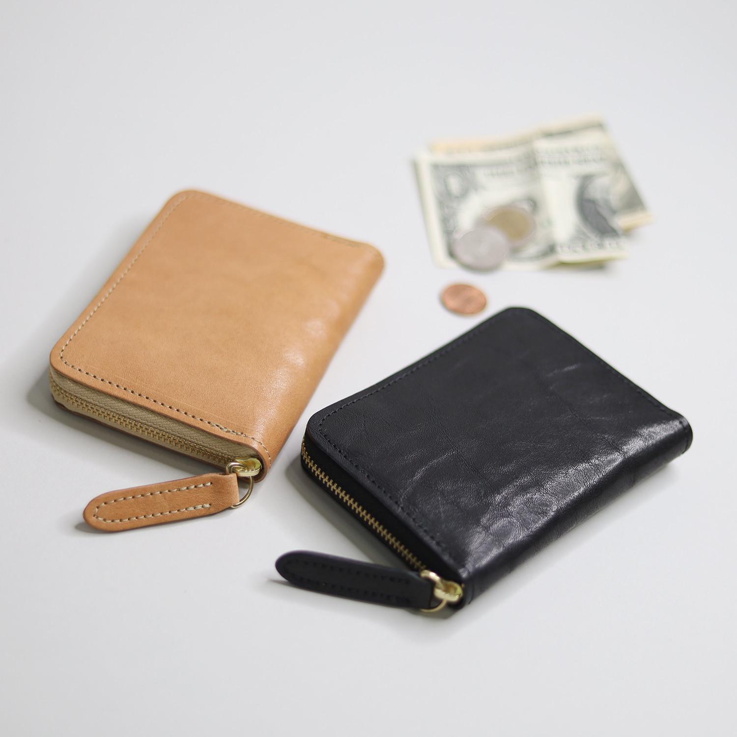 ラウンド コンパクト 財布 レザー 革 小銭入れ メンズ レディース ギフト ミニ財布 gl-00001