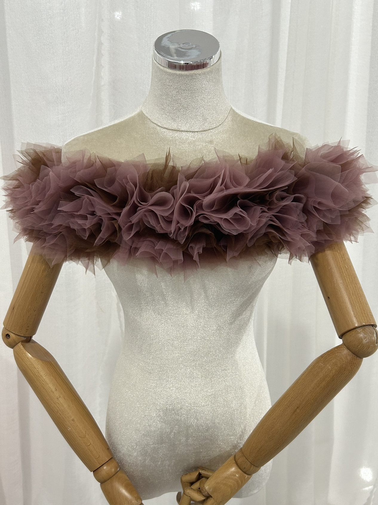 ウエディングドレス  2色 ミックスカラ  オフショルダー 色直し サイズ調整可能　ドレスアレンジ お色直し