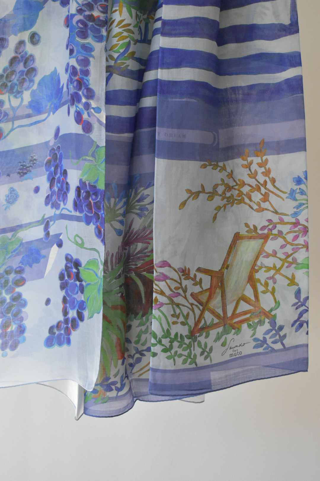 シルク麻ストール 風景画 | TUSCANY stole Blue