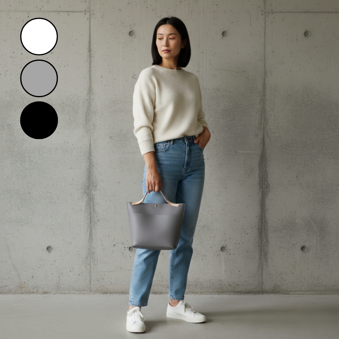 送料無料軽量・高耐久 ダイニーマレザー トートバッグ｜防水 ミニトート バッグインバッグ対応　ブラック グレー ホワイト