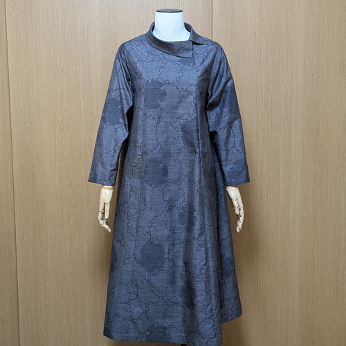 着物リメイク ワンピース 大島紬 M〜L ワンピース さらあお 通販