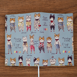 文庫本】ゴムバンド栞付ブックカバー 手帳カバー☆猫 ねこ 図鑑