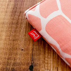 【再販】《送料無料》ふんわりミニポーチ キリンアミメPK 5枚目の画像