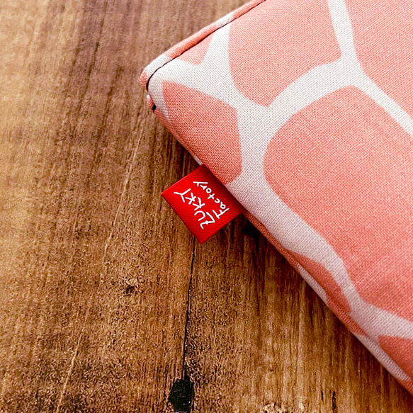 【再販】《送料無料》ふんわりミニポーチ キリンアミメPK 5枚目の画像