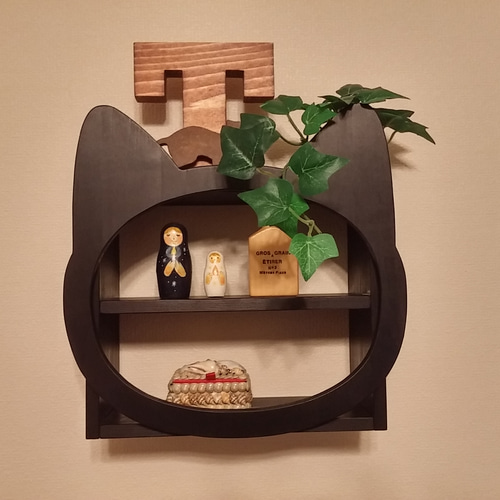 ゴマ様＊kyo＊ハンドメイド＊猫カフェ＊Jiji＊飾り棚2点 ゴマ様＊kyo＊ハンドメイド＊猫カフェ＊Jiji＊飾り棚2点 ゴマ様＊kyo