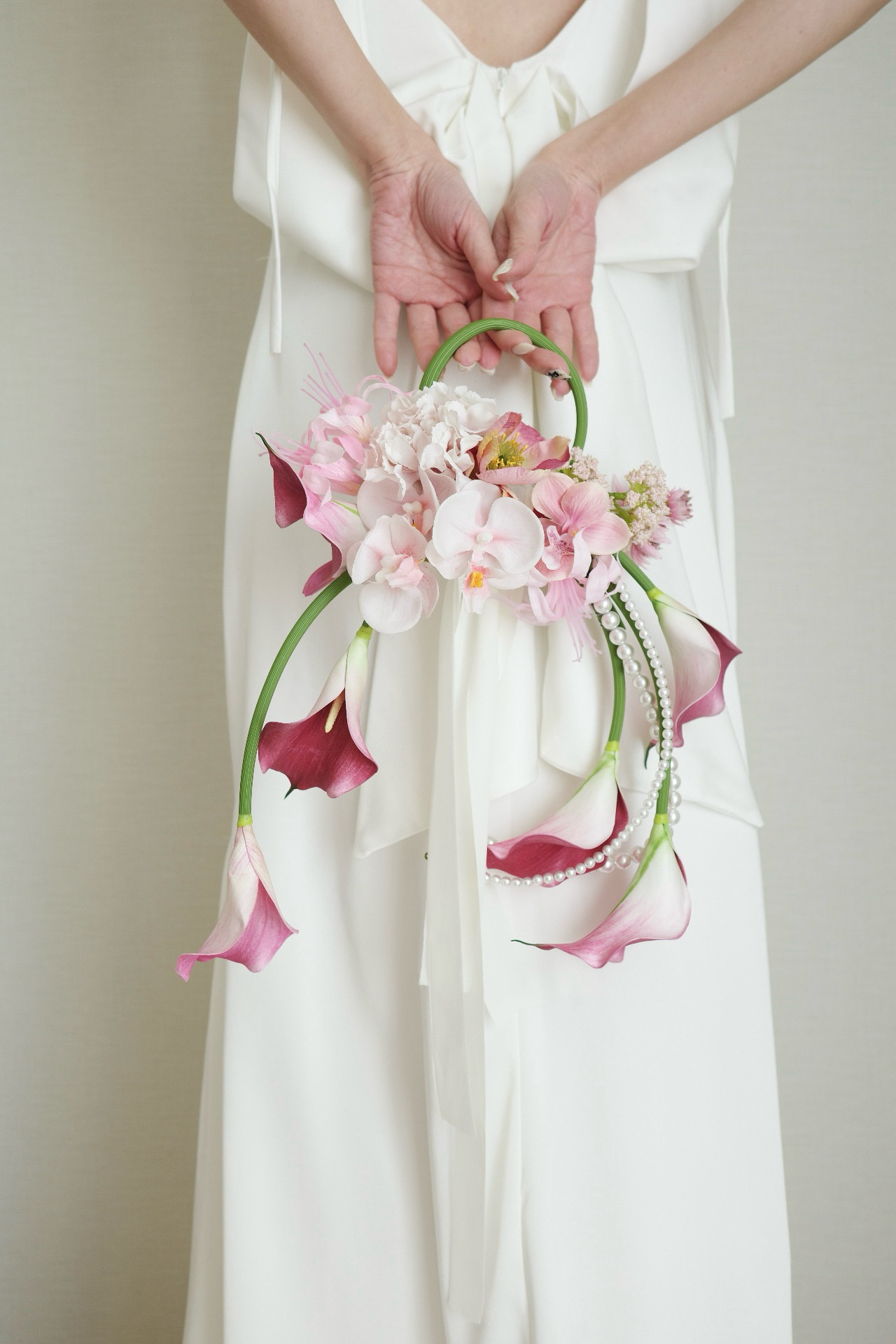 【完成品】ピンクのバレリーナブーケ/結婚式　前撮り