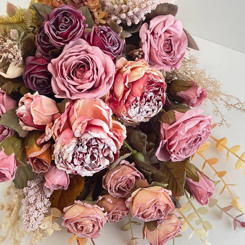 ドライフラワー★アンティークアートアレンジメント★紫陽花　クリスマスローズ ドライフラワー☆アンティークアートアレンジメント☆紫陽花