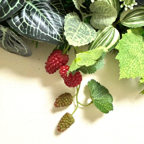 光触媒加工ウォールグリーン フェイクグリーン壁掛け♡ラズベリーとの