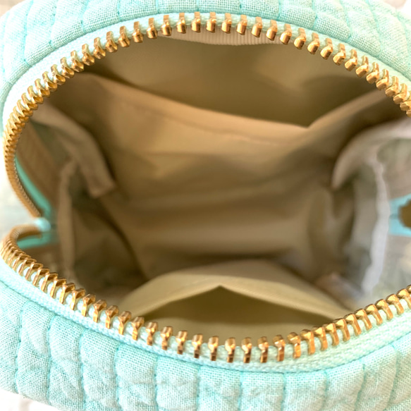 くまのエル+mini heart  選べる　minipouch Sサイズ　H10.5W12 D4.5 オリジナル刺繍 5枚目の画像