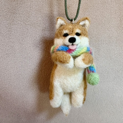 わんこたちのひな祭り羊毛フェルト（三段飾り棚の色選べます） 羊毛