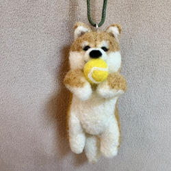 ひな祭り菱餅に乗った柴犬ちゃんのお雛様羊毛フェルト 羊毛フェルト