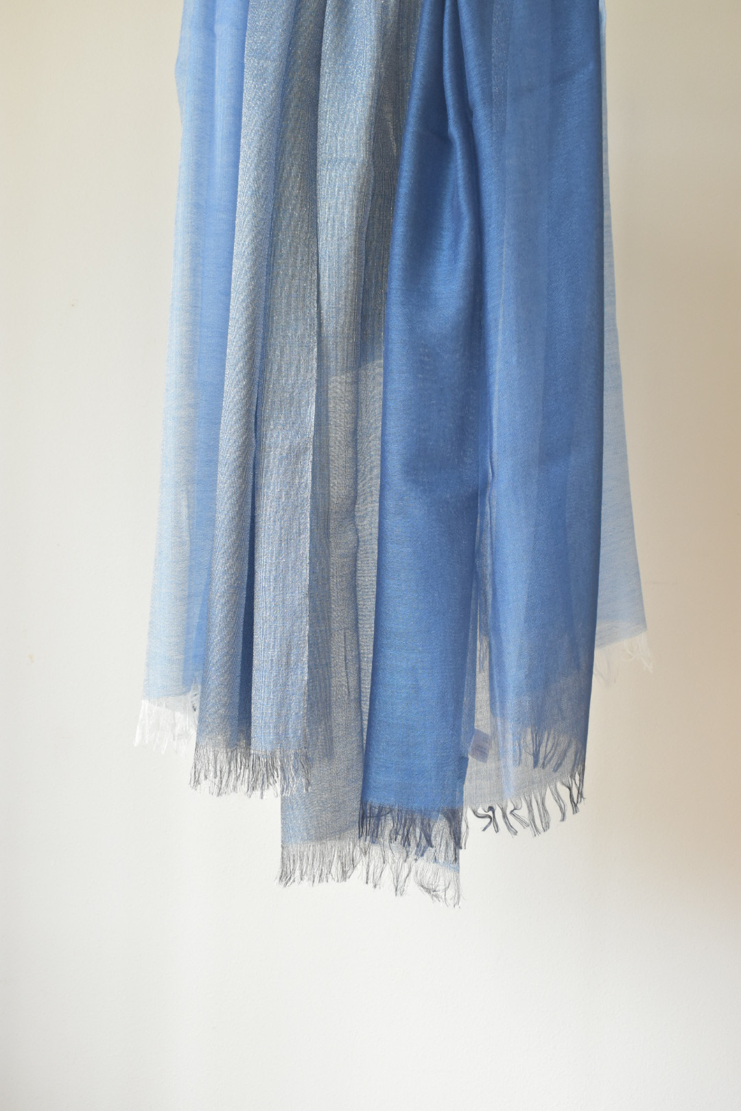 シルクカシミヤ ラメストール | Stardust stole ブルー