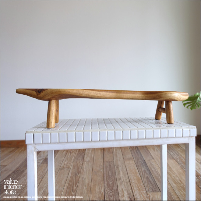 チーク無垢材 マルチラック71cm  飾り台 キッチンラック ディスプレイトレイ ロングトレイ 什器 送料込 三大銘木