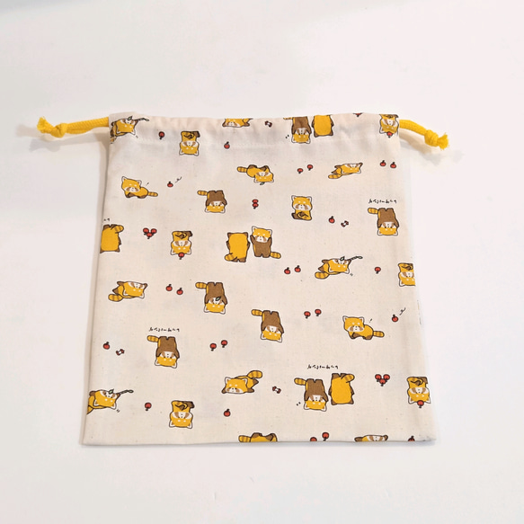 入園入学準備に◎ 動物柄巾着袋（25×20cm）｜給食袋・小物入れ・ギフト・サイズオーダー可 3枚目の画像