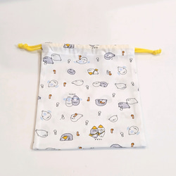 入園入学準備に◎ 動物柄巾着袋（25×20cm）｜給食袋・小物入れ・ギフト・サイズオーダー可 5枚目の画像