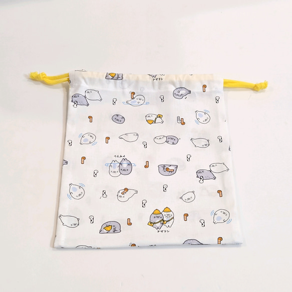 入園入学準備に◎ 動物柄巾着袋（25×20cm）｜給食袋・小物入れ・ギフト・サイズオーダー可 5枚目の画像