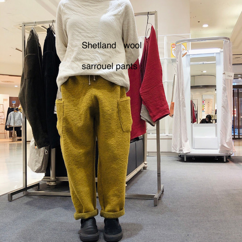 ふわふわシェットランドwoolジャージー＊サルエルパンツ ロングパンツ