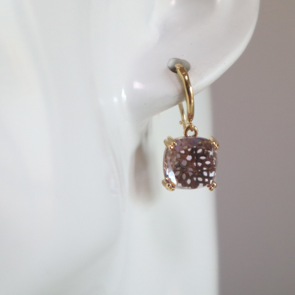 18金　ピンクアメジスト　ピアス　在庫限りの価格