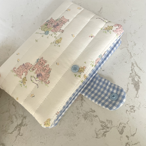 A6バインダーカバー＆バインダーセット ねこ キルティング 韓国