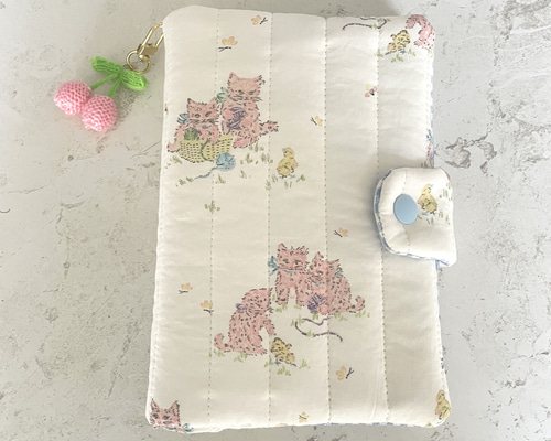 A6バインダーカバー＆バインダーセット ねこ キルティング 韓国