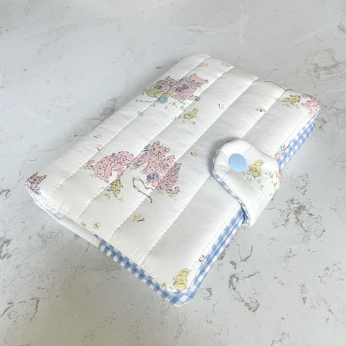 A6バインダーカバー＆バインダーセット ねこ キルティング 韓国