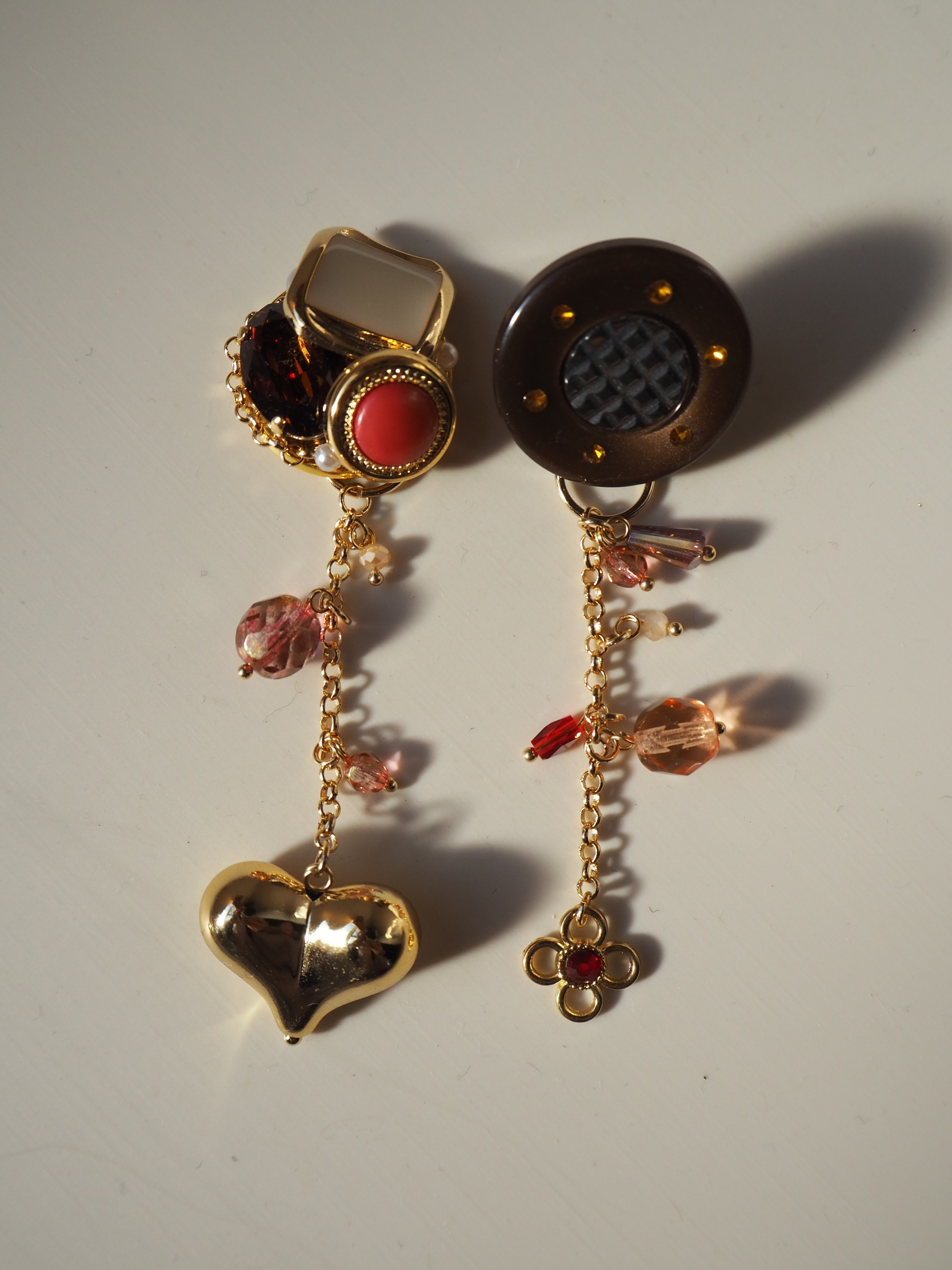 ボタンアクセサリー/ショコラ/ピアス