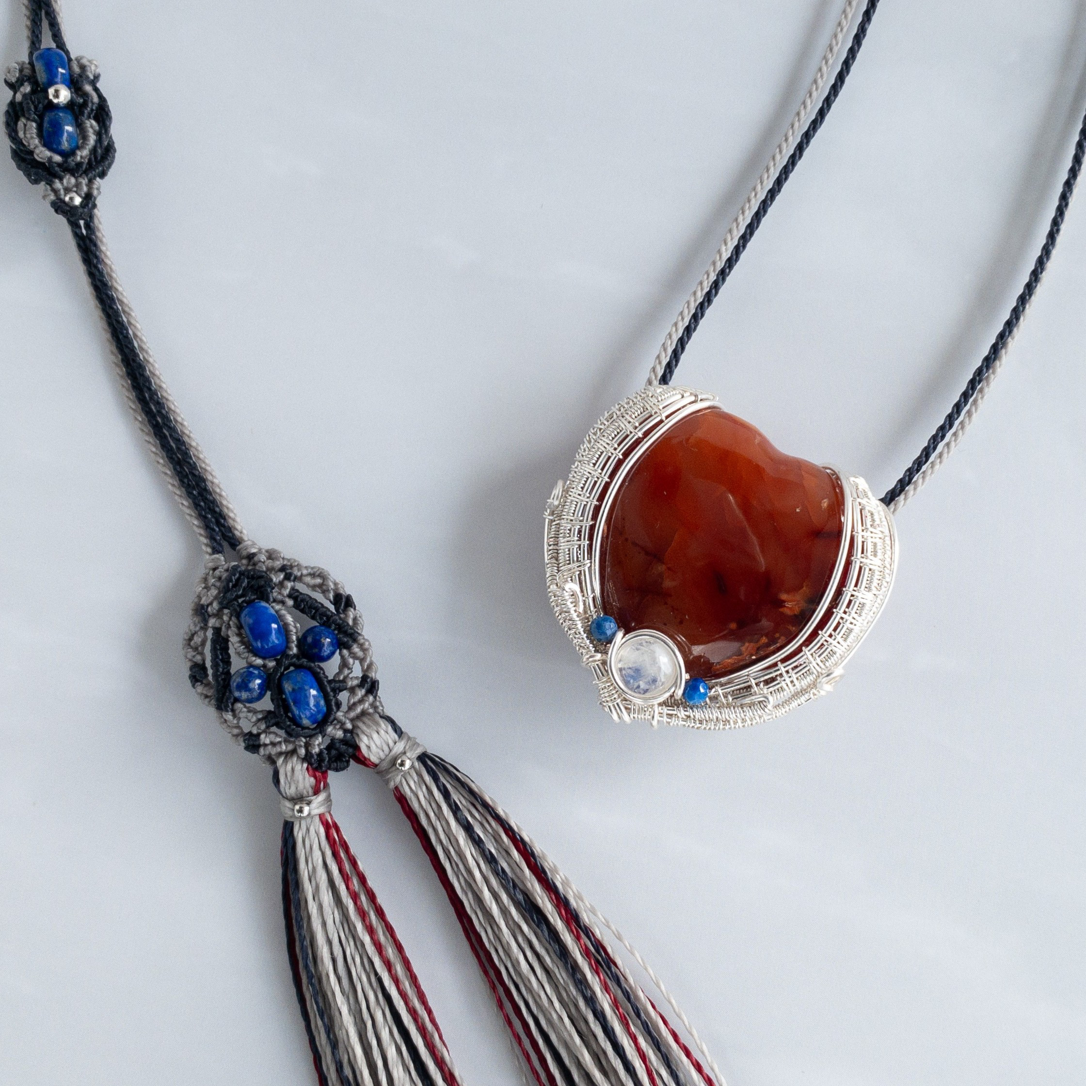 ＜ファイヤーアゲート＞ カスターニャ ペンダント