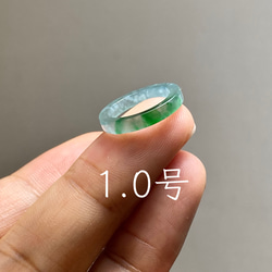 L9-65 一点物 墨緑色 14.0号 ミャンマー産天然 A貨 本翡翠 くりぬき