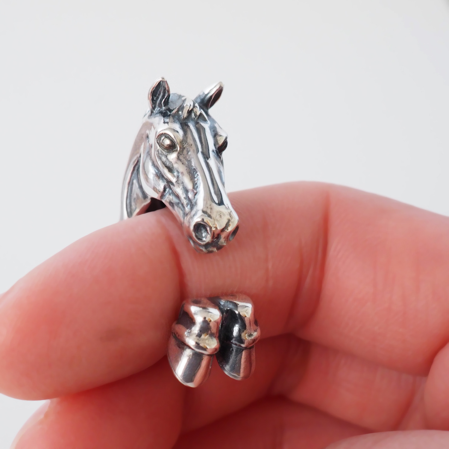 サラブレットモチーフ 馬のシルバーリング