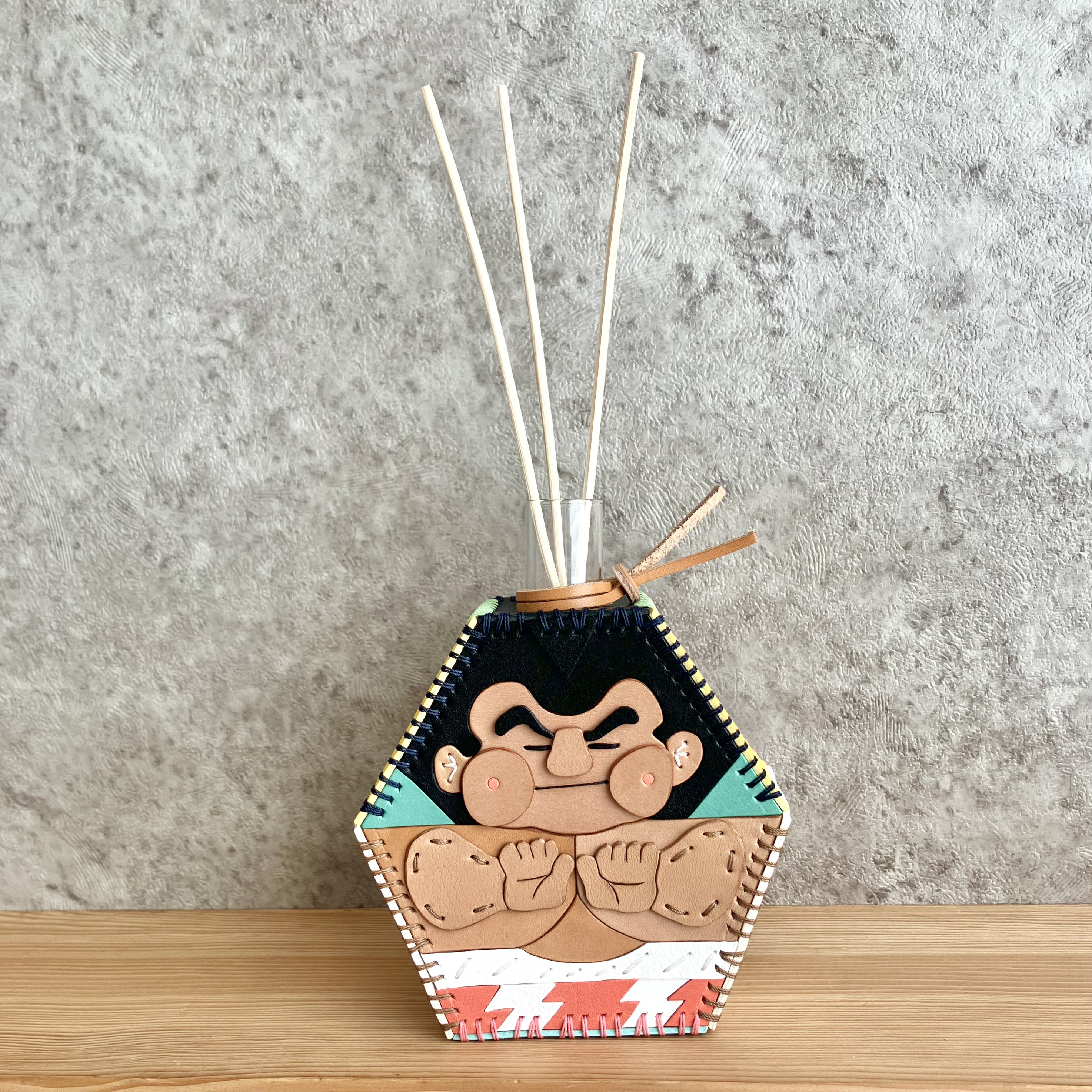 ■送料無料■ 革の一輪挿し / 相撲