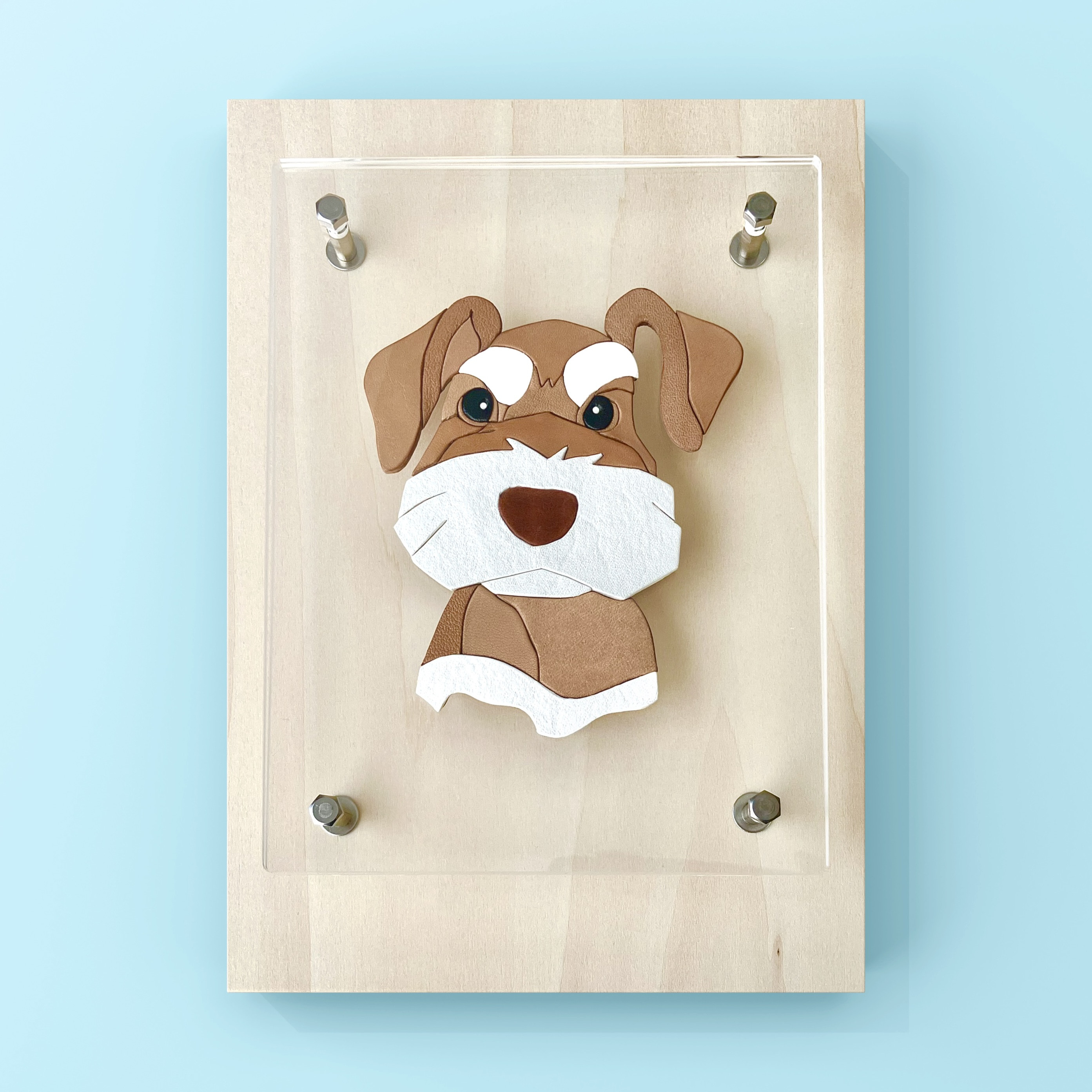 ■送料無料■ Leather Art  - Schnauzer -