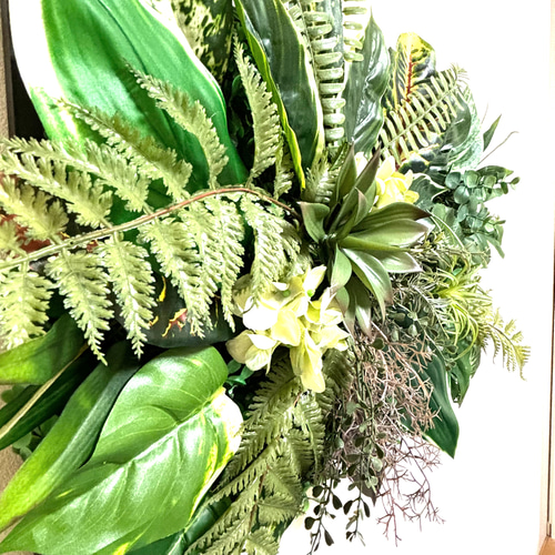 光触媒加工ウォールグリーン　フェイクグリーン壁掛け♡置いて使うグリーンA♡ 光触媒加工ウォールグリーン フェイクグリーン壁掛け♡中型♡ アート