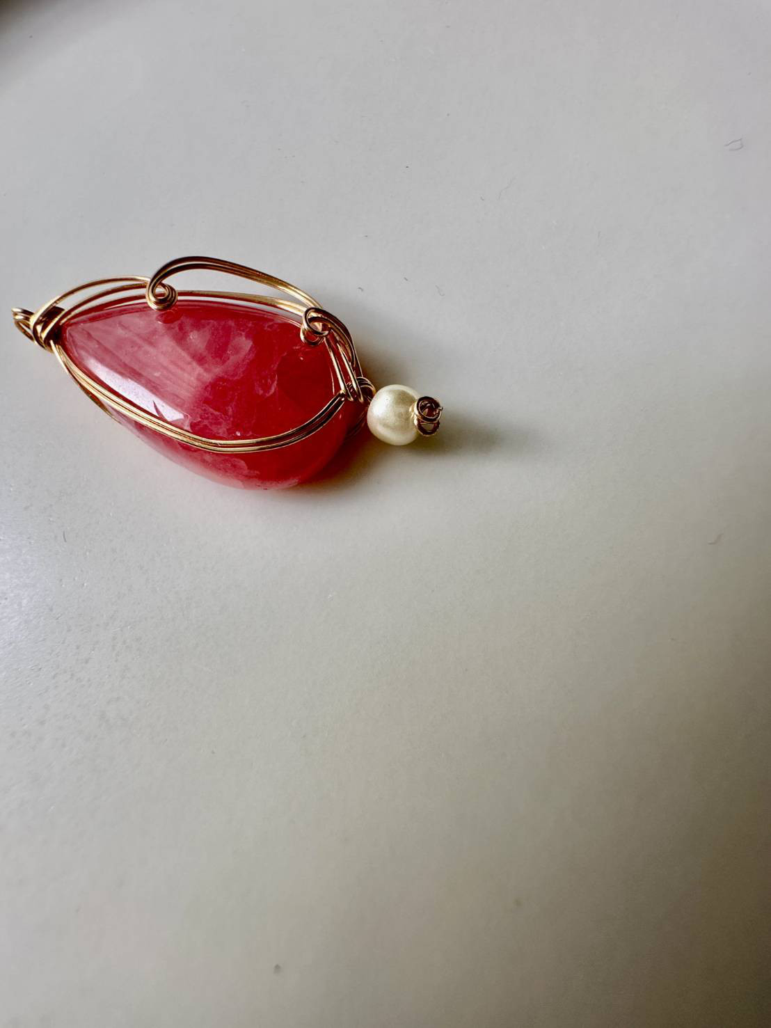 【Coco Angeシリーズ】温かさと優しさをもたらす愛の石  癒し効果と自己愛も高める 天然石エナジーペンダントトップ