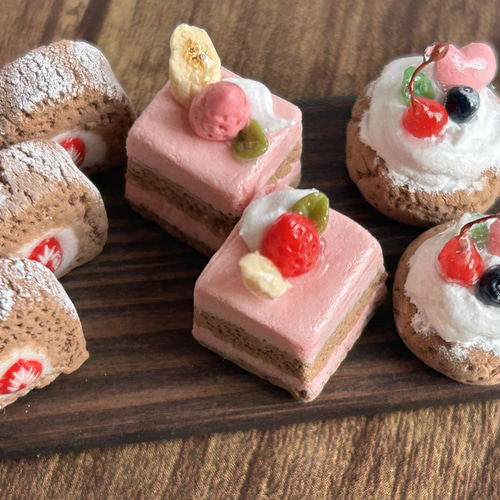 ミニチュアスイーツ ✽ ケーキ2種他セット バレンタイン限定 ミニチュアスイーツセット その他置物 ミニチュア